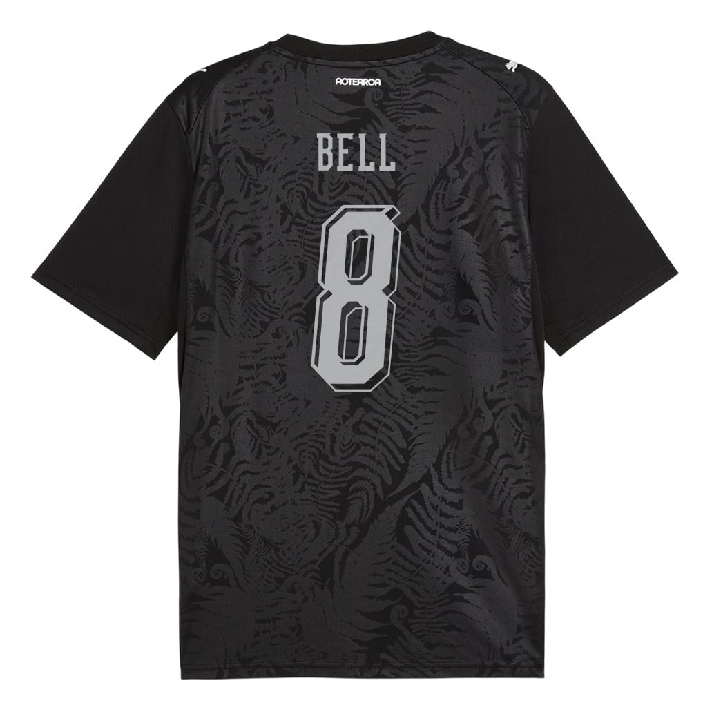 Joe Bell 8 New Zealand National Team 2026 Home Jersey - Black, Men