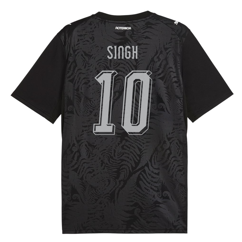 Sarpreet Singh 10 New Zealand National Team 2026 Home Jersey - Black, Men