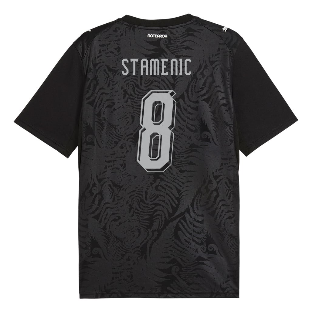 Marko Stamenic 8 New Zealand National Team 2026 Home Jersey - Black, Men