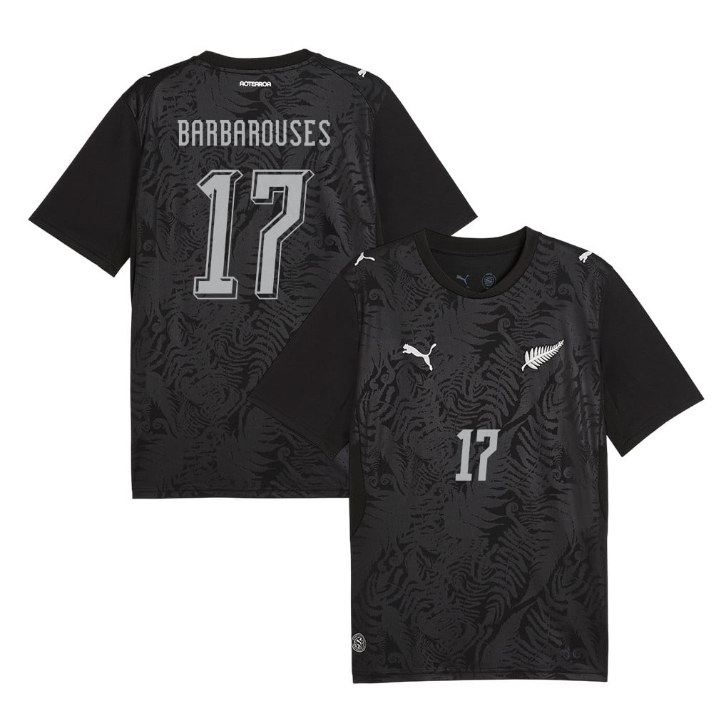 Kosta Barbarouses 17 New Zealand National Team 2026 Home Jersey - Black, Men