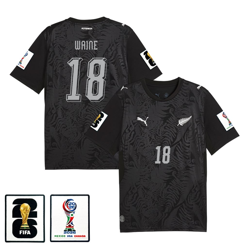 Ben Waine 18 New Zealand National Team 2026 Home Jersey - Black, Men