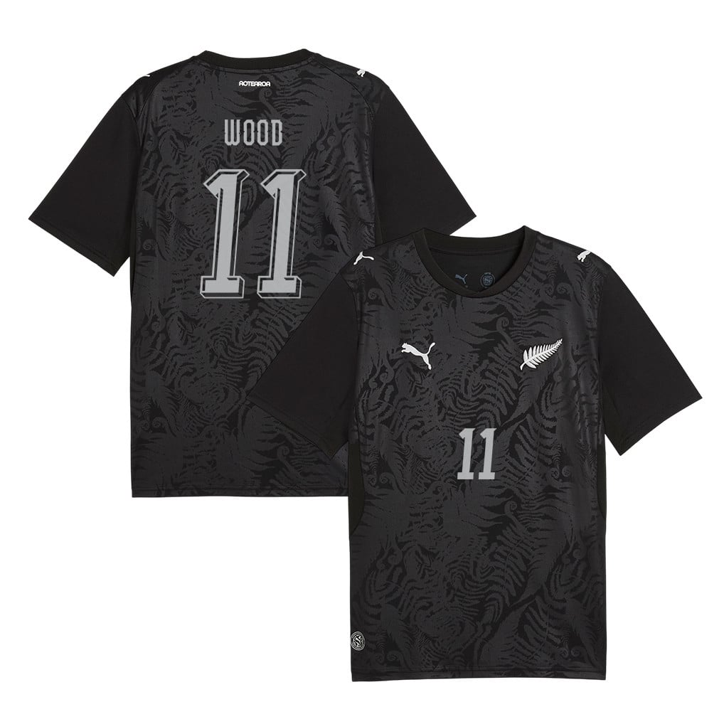 Chris Wood 11 New Zealand National Team 2026 Home Jersey - Black, Men
