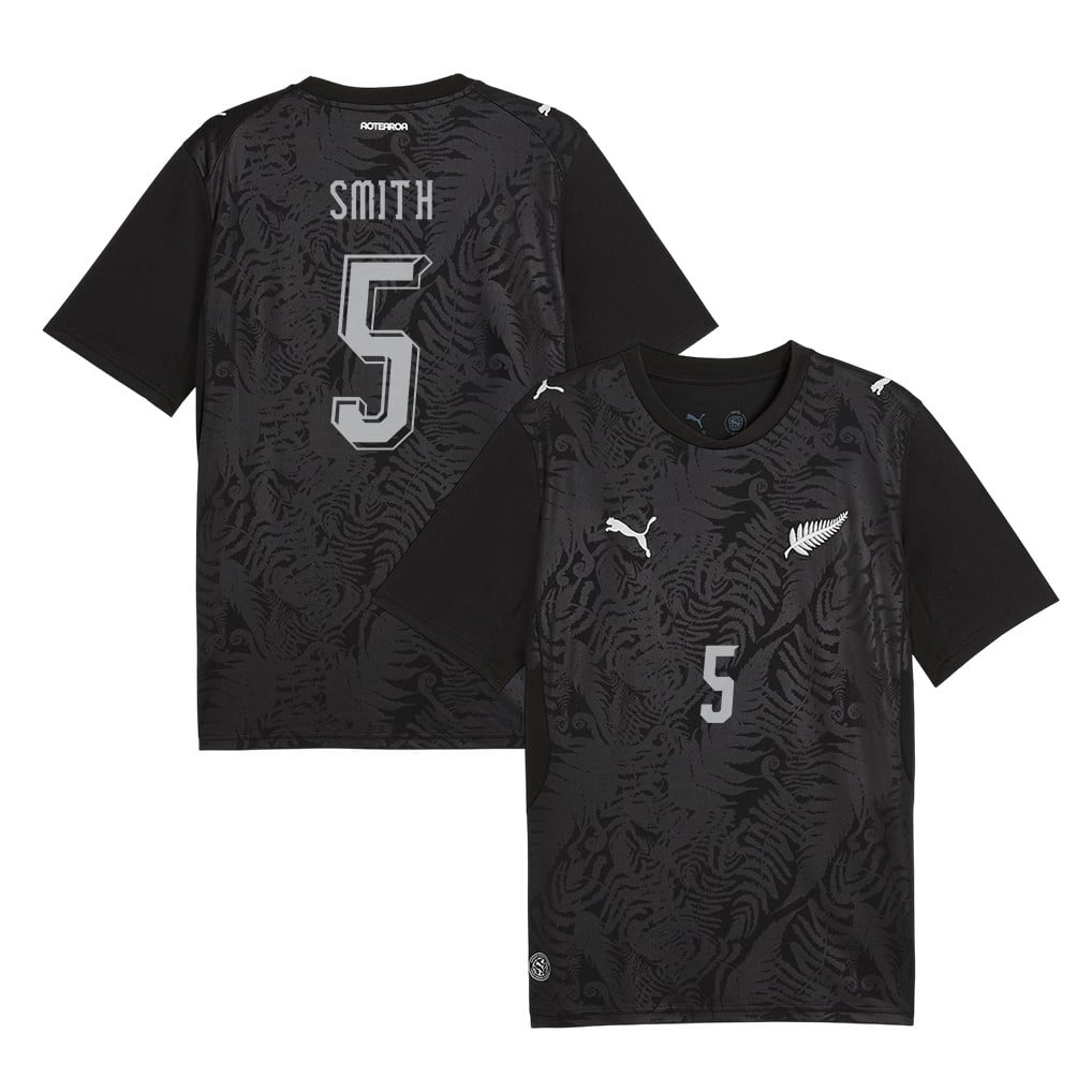 Tommy Smith 5 Youth New Zealand National Team 2026 Home Jersey -Black