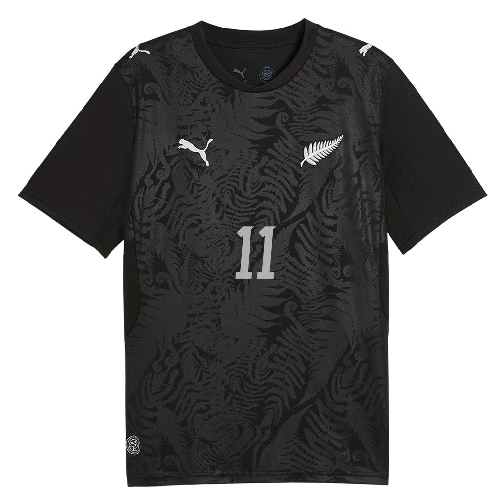 Chris Wood 11 Youth New Zealand National Team 2026 Home Jersey - Black