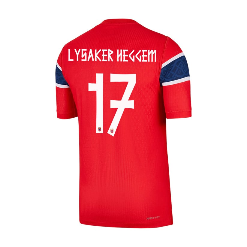 Torbjoern Lysaker Heggem 17 Norway National Team 2026 Home Jersey - Red, Men