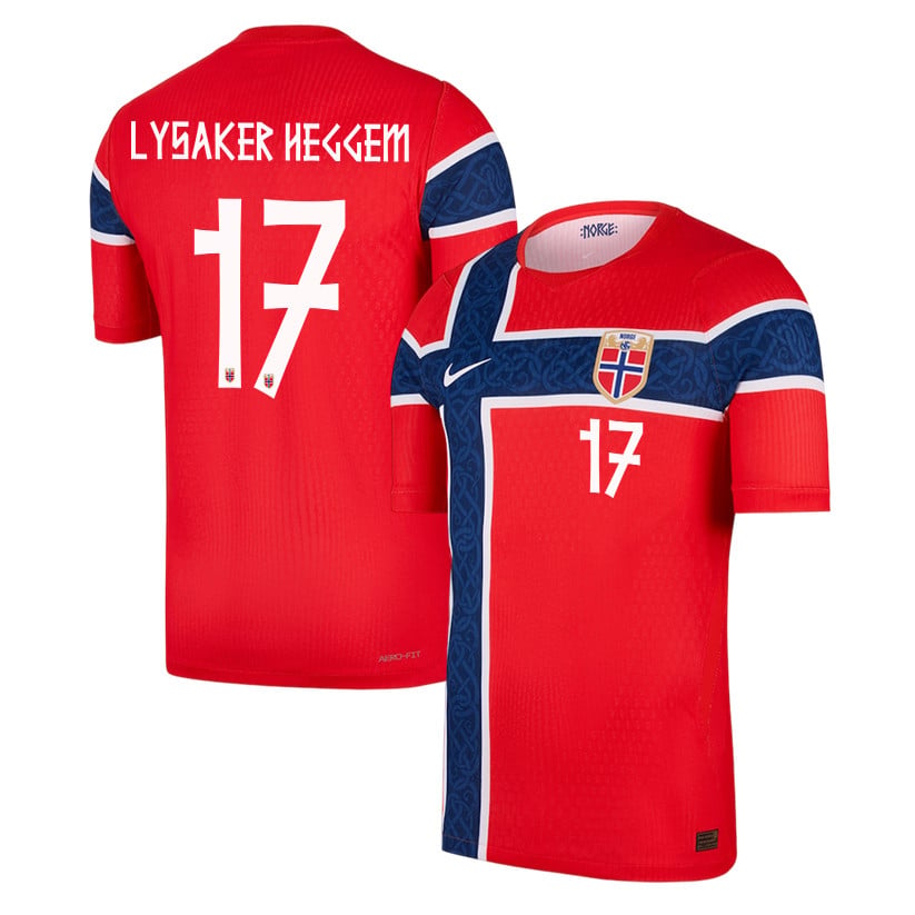 Torbjoern Lysaker Heggem 17 Norway National Team 2026 Home Jersey - Red, Men