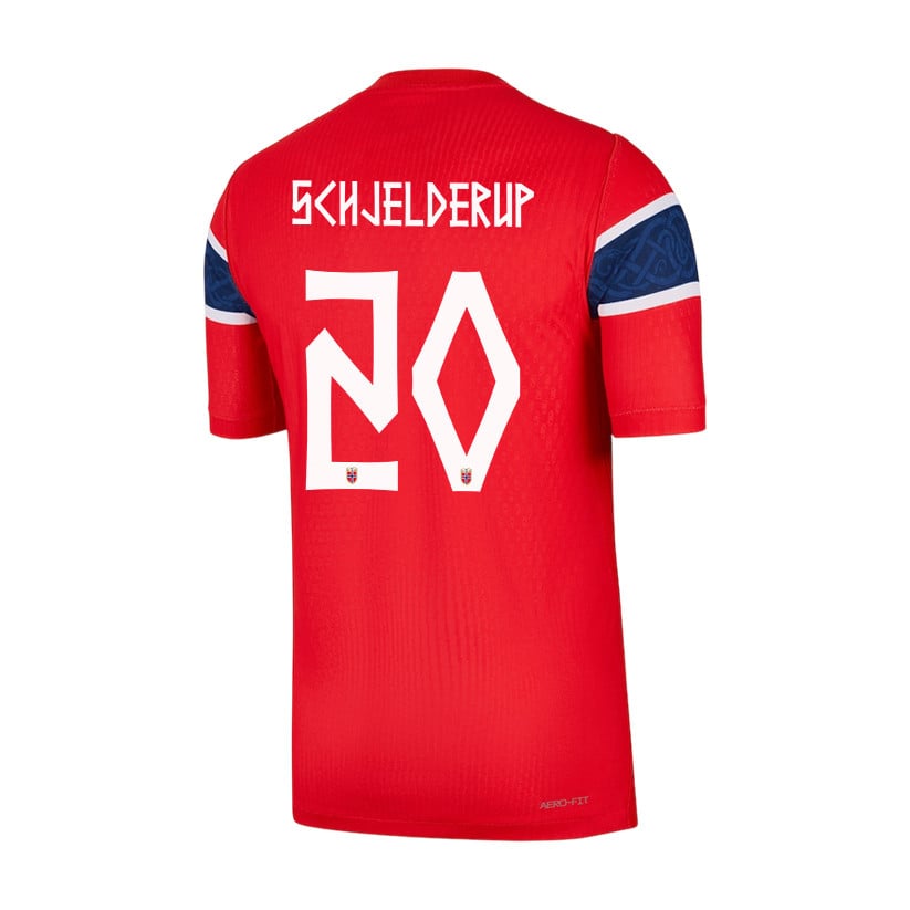 Andreas Schjelderup 20 Norway National Team 2026 x World Cup Patch Home Jersey - Red, Men