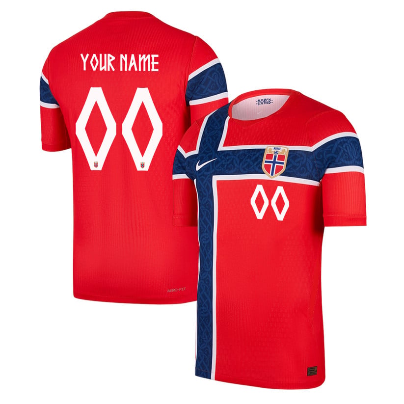 Norway National Team 2026 Personalized Home Jersey - Red, Men