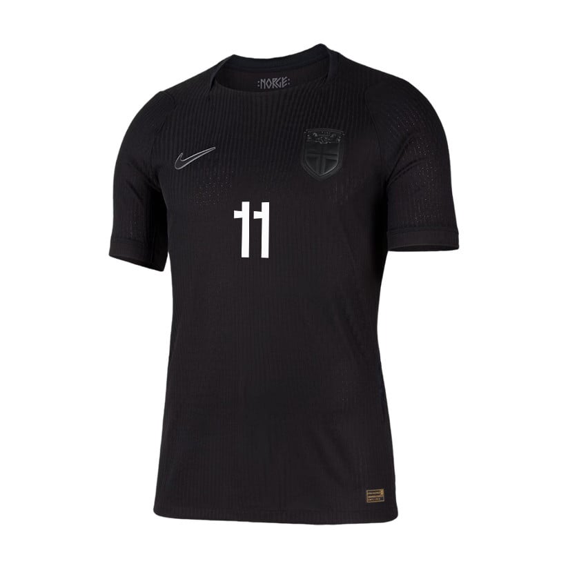 Joergen Strand Larsen 11 Norway National Team 2026 Away Jersey - Black, Men