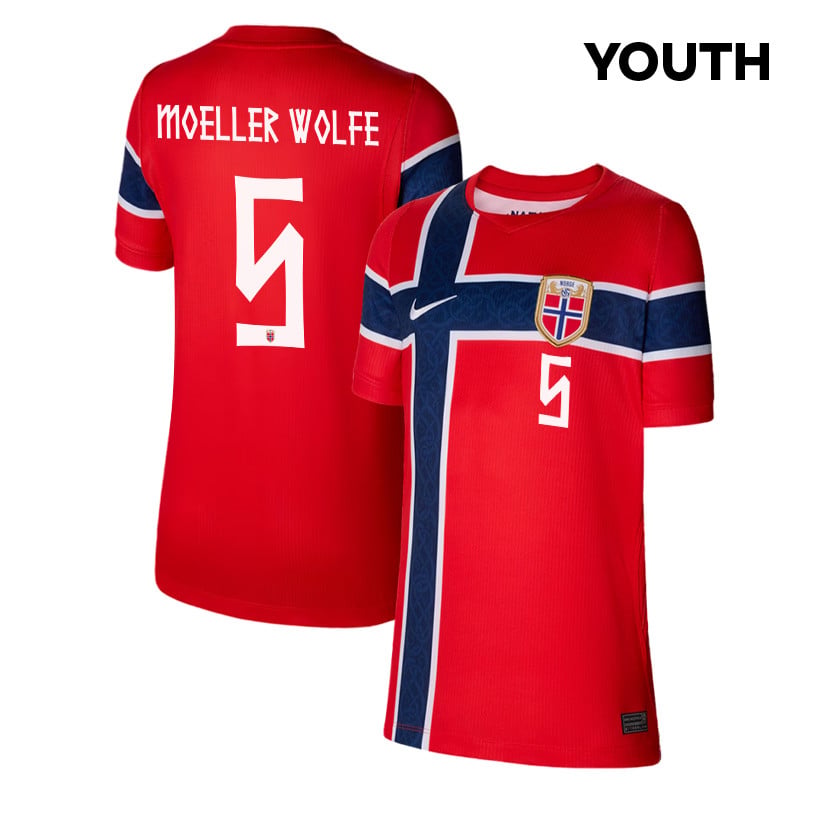 David Moeller Wolfe 5 Youth Norway National Team 2026 Home Jersey - Red
