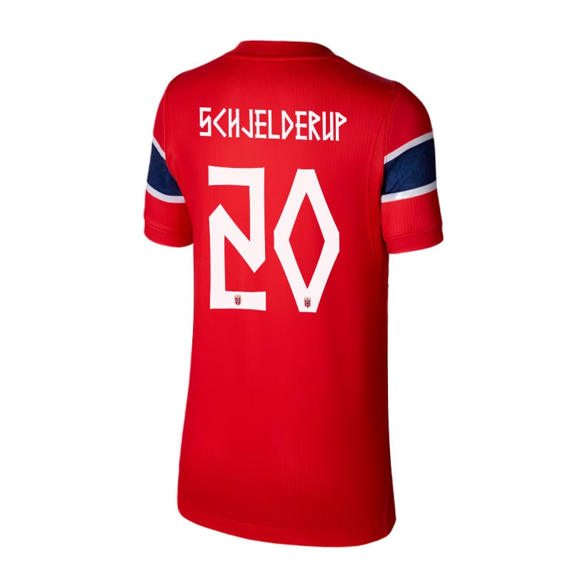 Andreas Schjelderup 20 Youth Norway National Team 2026 Home Jersey - Red