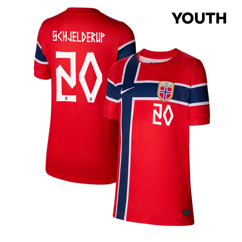 Andreas Schjelderup 20 Youth Norway National Team 2026 Home Jersey - Red