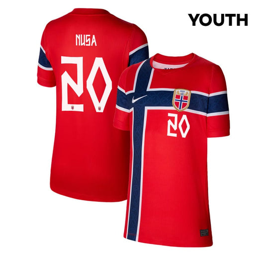 Antonio Nusa 20 Youth Norway National Team 2026 Home Jersey - Red