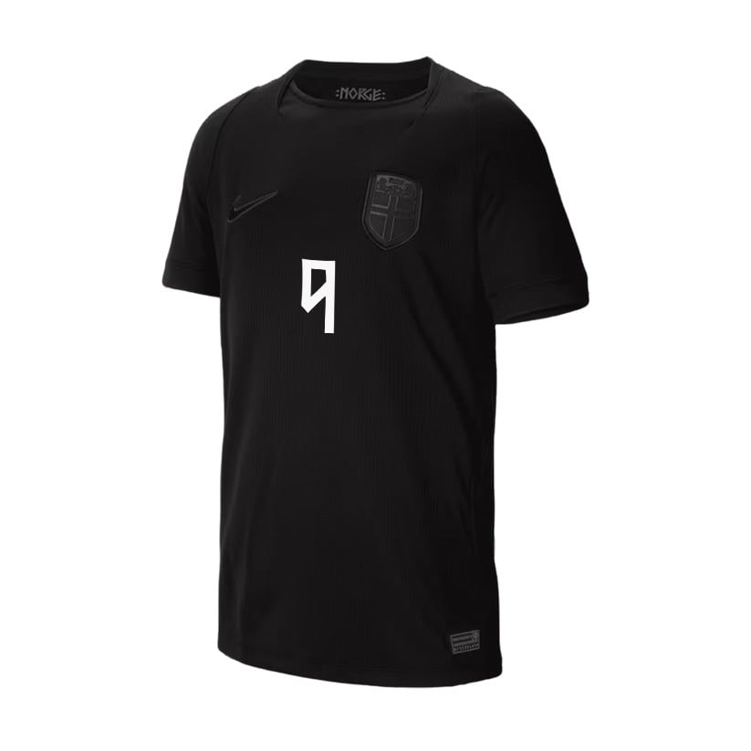 Erling Haaland 9 Youth Norway National Team 2026 Away Jersey - Black