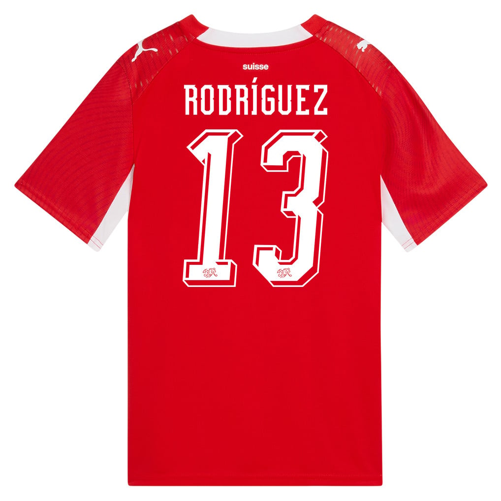 Ricardo Rodríguez 13 Youth Switzerland National Team 2026 Home Jersey - Red