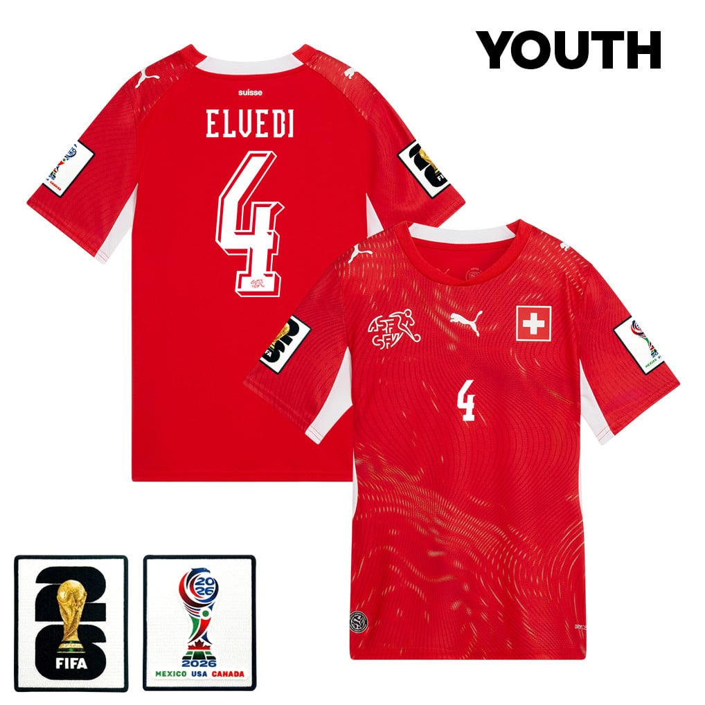 Nico Elvedi 4 Youth Switzerland National Team 2026 Home Jersey - Red