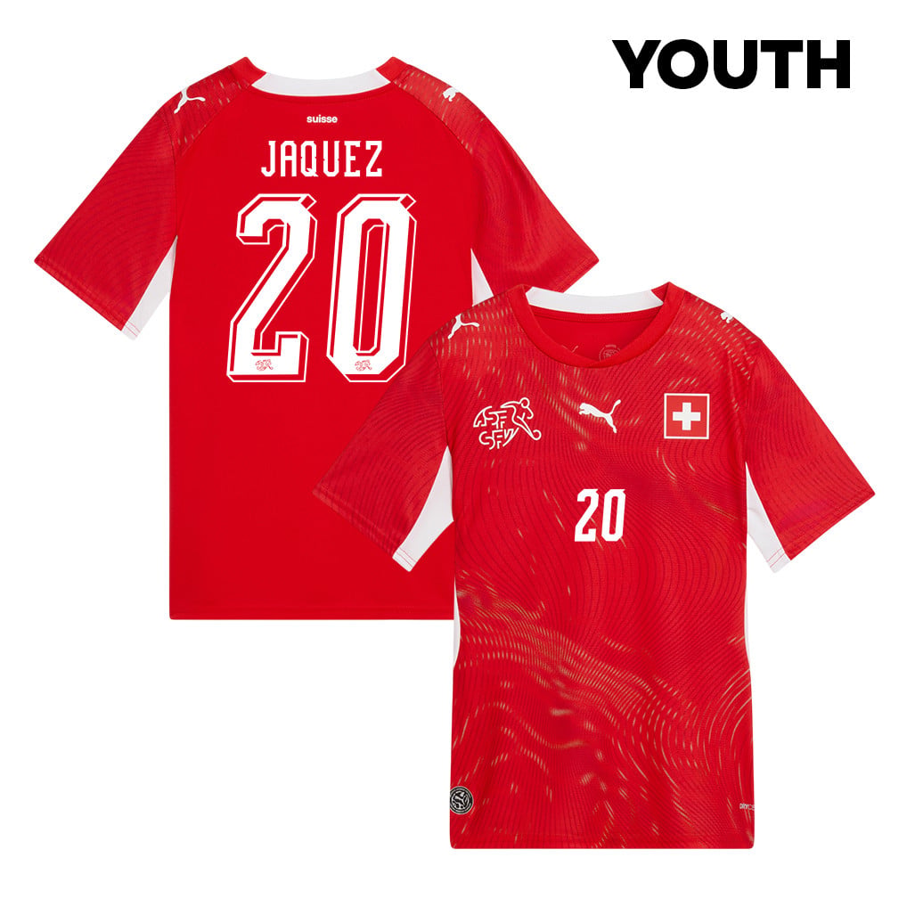 Luca Jaquez 20 Youth Switzerland National Team 2026 Home Jersey - Red