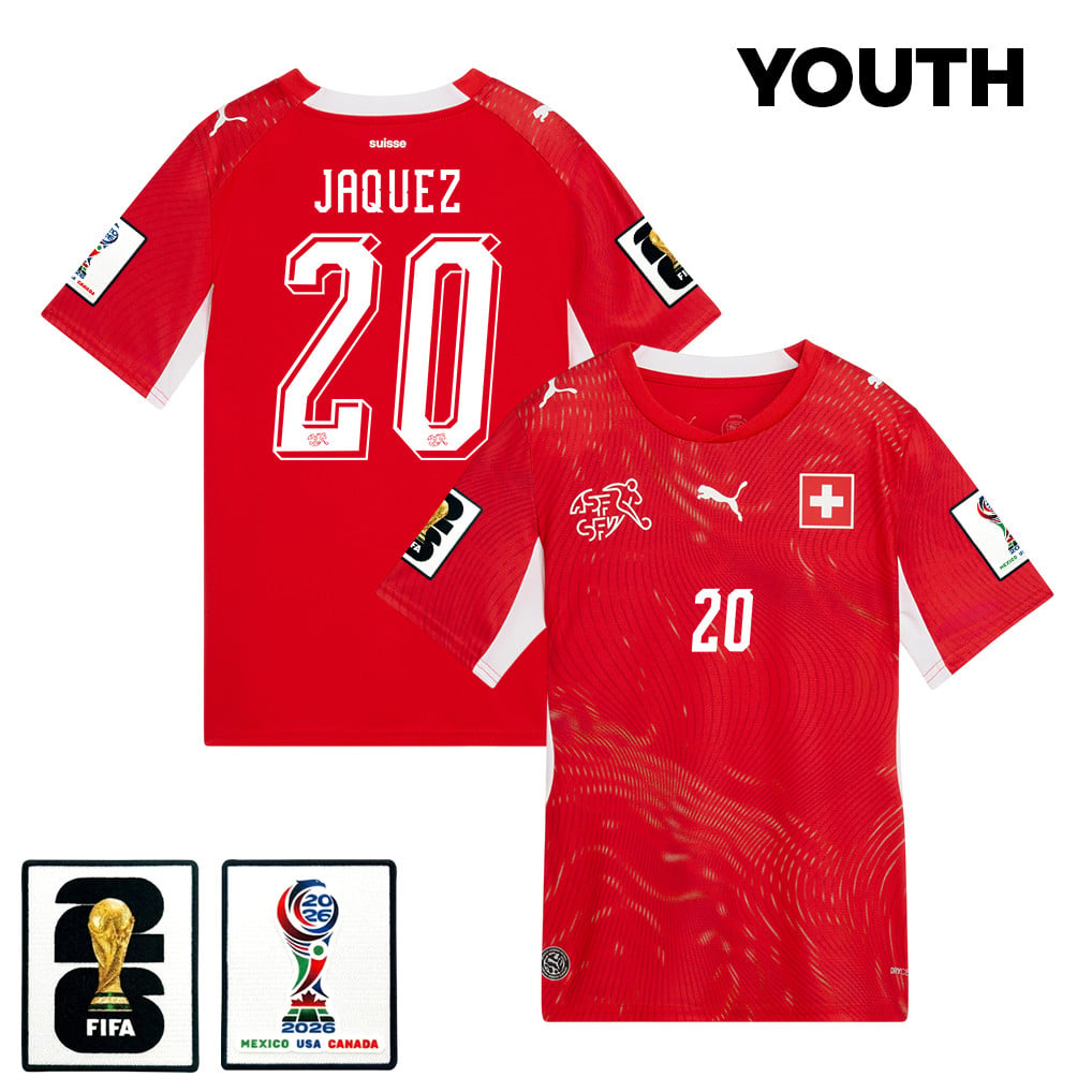 Luca Jaquez 20 Youth Switzerland National Team 2026 Home Jersey - Red