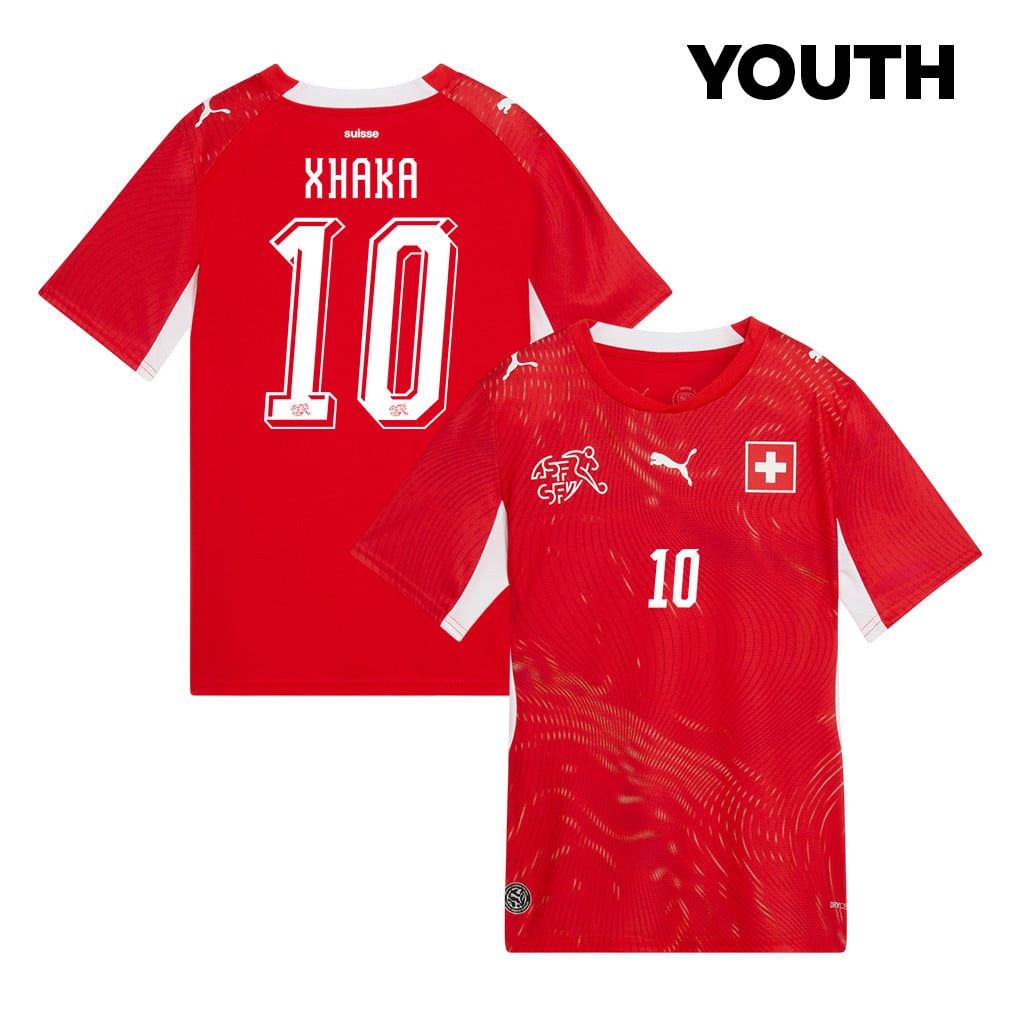 Granit Xhaka 10 Youth Switzerland National Team 2026 Home Jersey - Red