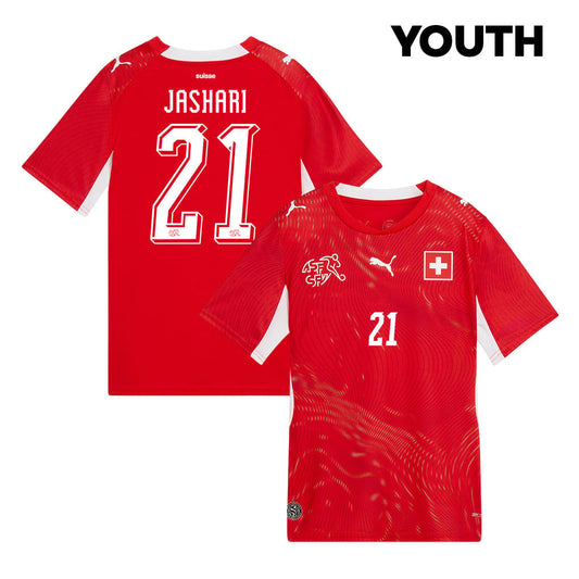 Ardon Jashari 21 Youth Switzerland National Team 2026 Home Jersey - Red