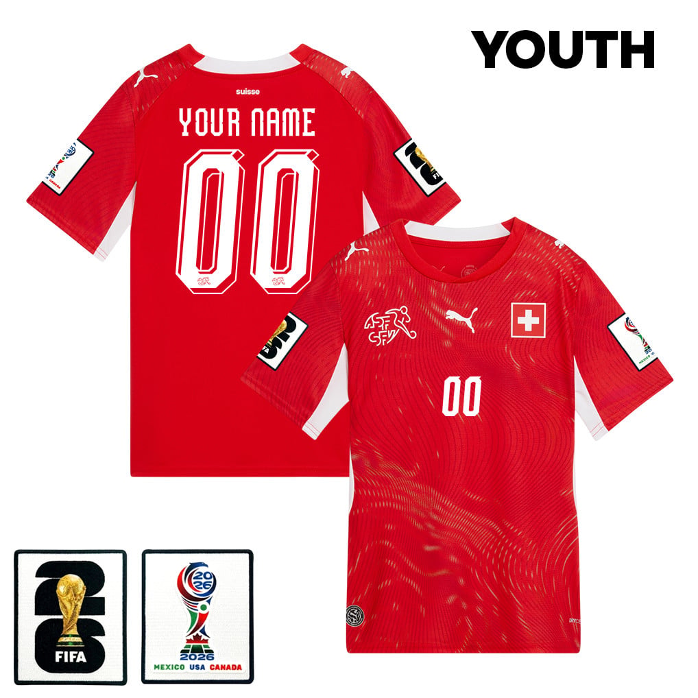 Switzerland National Team 2026 Youth Home Jersey - Personalized - Red