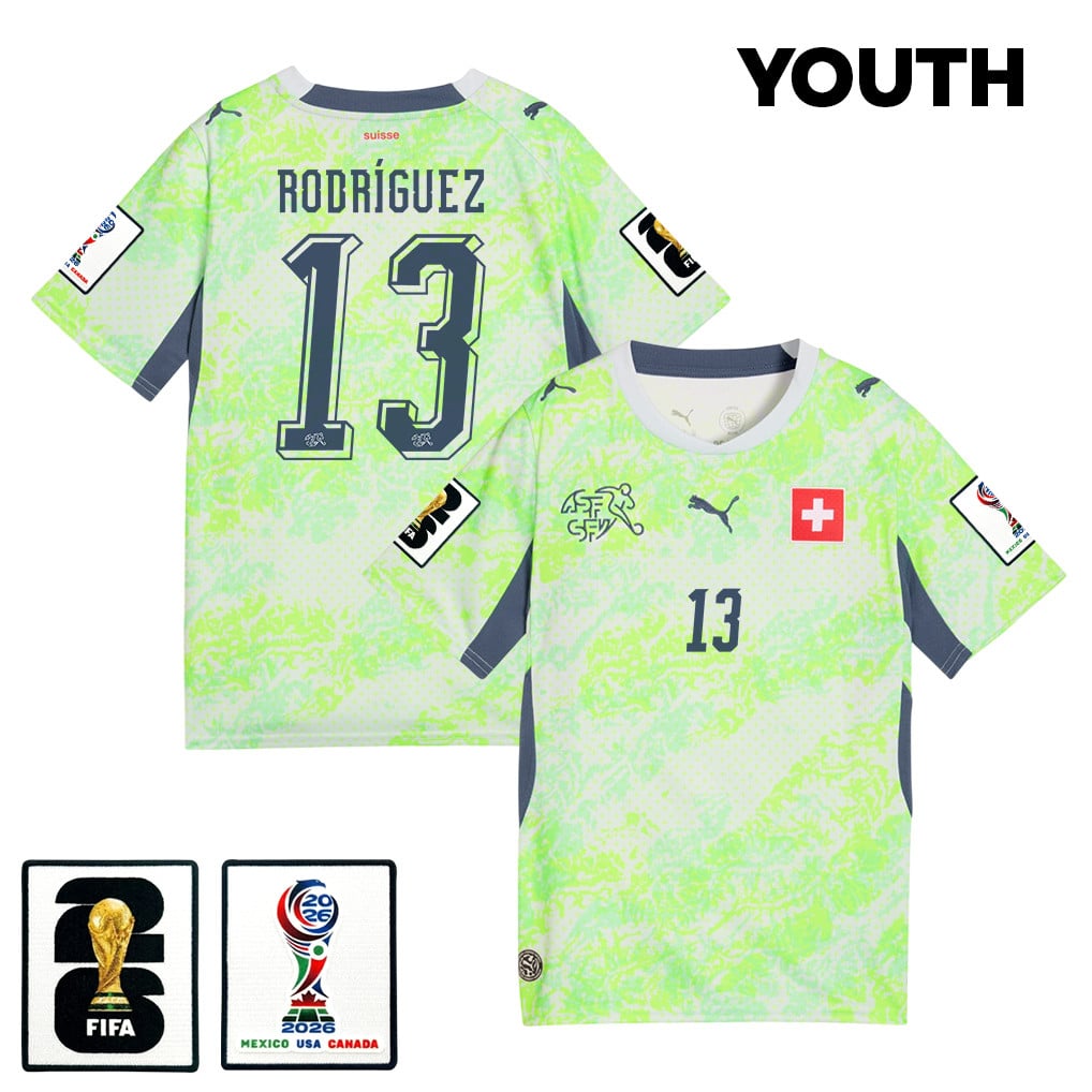 Ricardo Rodríguez 13 Youth Switzerland National Team 2026 Away Jersey - Green