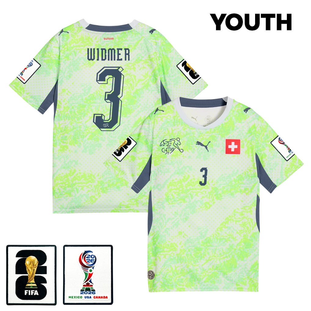 Silvan Widmer 3 Youth Switzerland National Team 2026 Away Jersey - Green