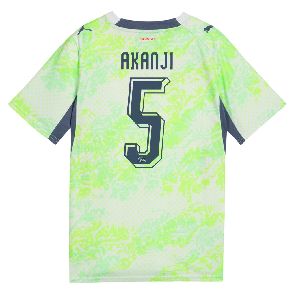 Manuel Akanji 5 Youth Switzerland National Team 2026 Away Jersey - Green