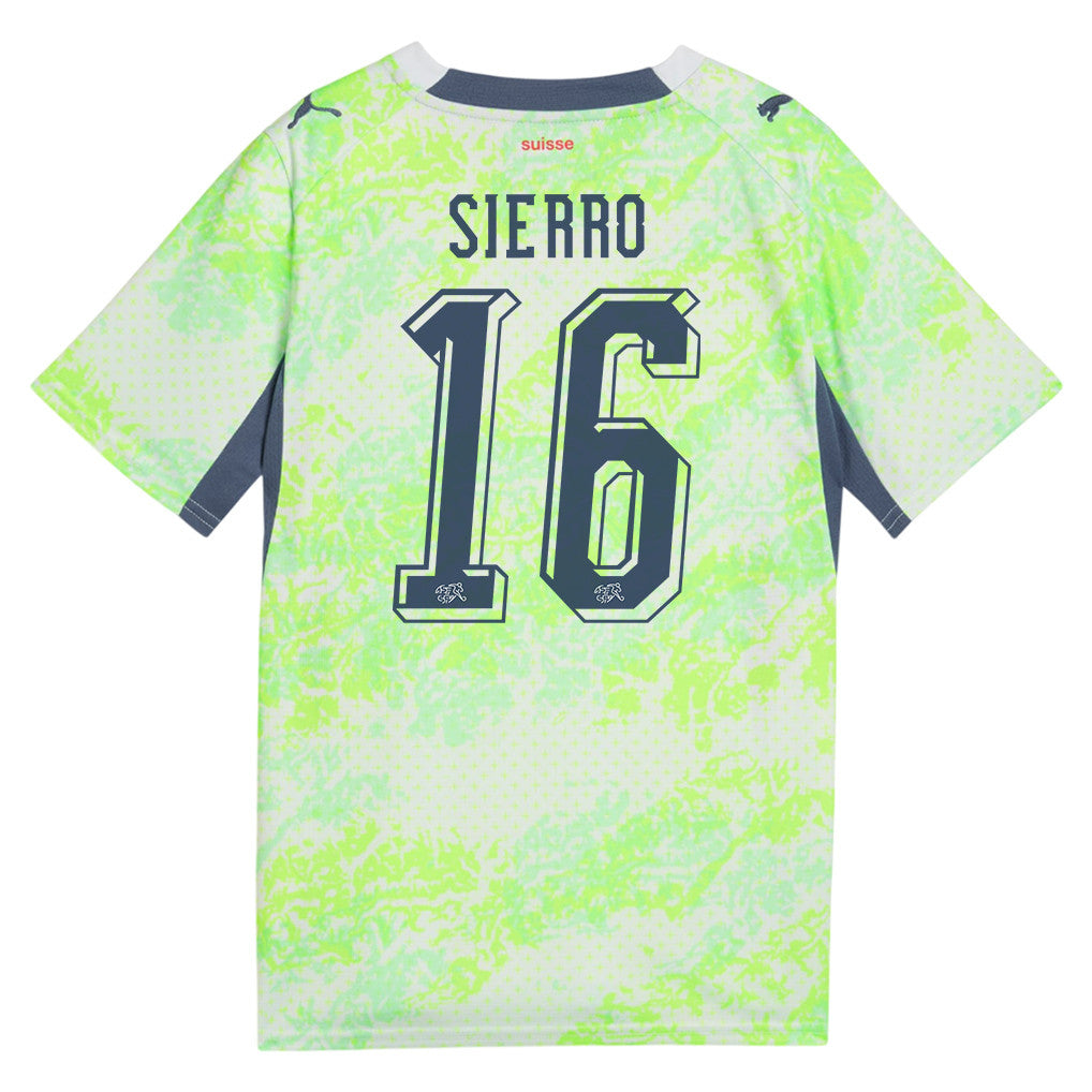 Vincent Sierro 16 Youth Switzerland National Team 2026 Away Jersey - Green
