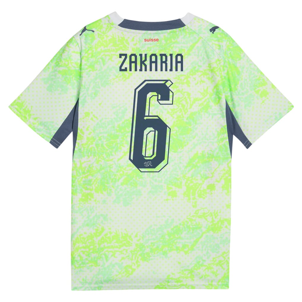 Denis Zakaria 6 Youth Switzerland National Team 2026 Away Jersey - Green