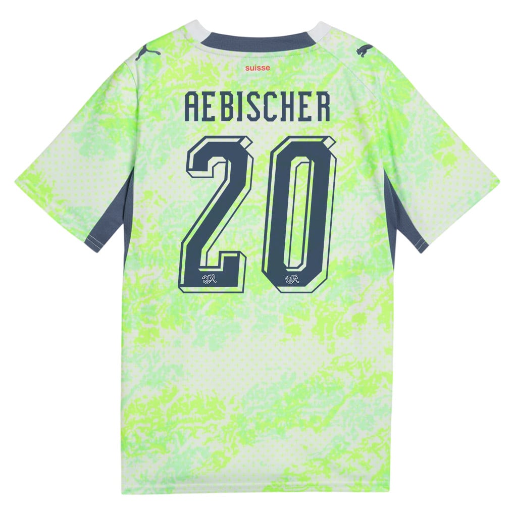 Michel Aebischer 20 Youth Switzerland National Team 2026 Away Jersey - Green