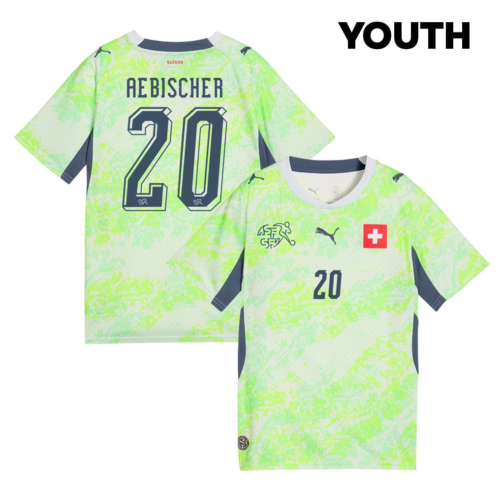 Michel Aebischer 20 Youth Switzerland National Team 2026 Away Jersey - Green