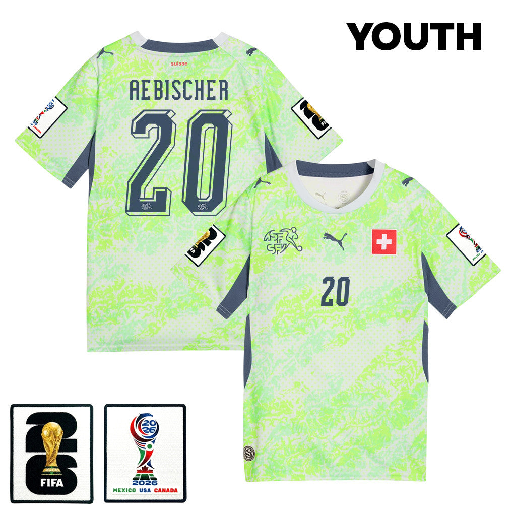 Michel Aebischer 20 Youth Switzerland National Team 2026 Away Jersey - Green