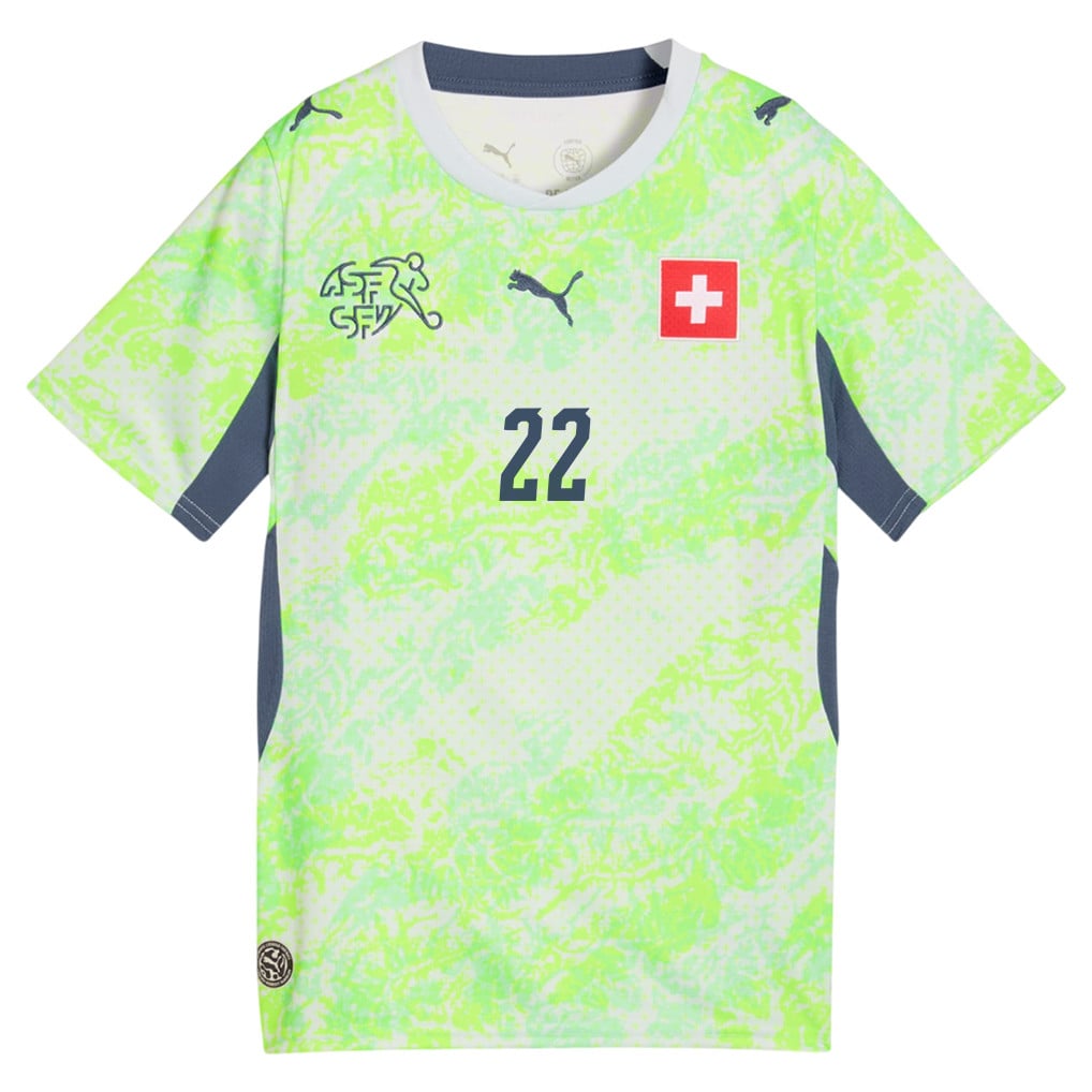 Fabian Rieder 22 Youth Switzerland National Team 2026 Away Jersey - Green