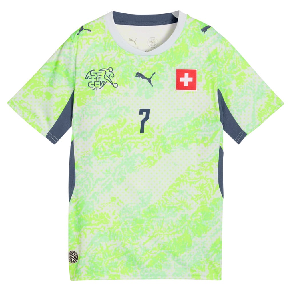 Breel Embolo 7 Youth Switzerland National Team 2026 Away Jersey - Green