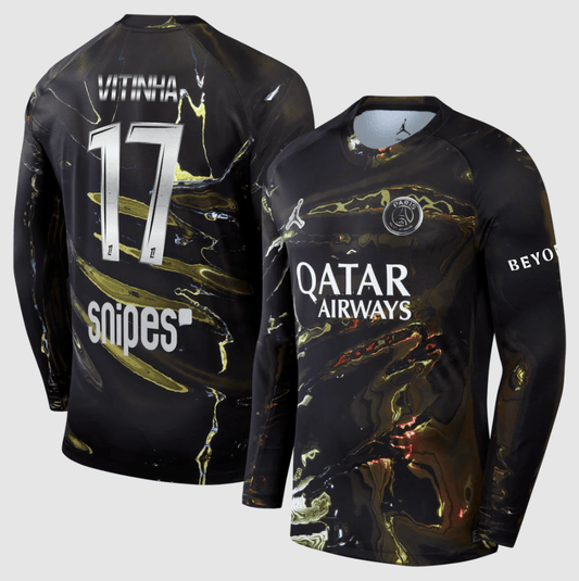 Vitinha 17 PSG Jordan Night Edition 2025/26 League Printing Jersey - Long Sleeve