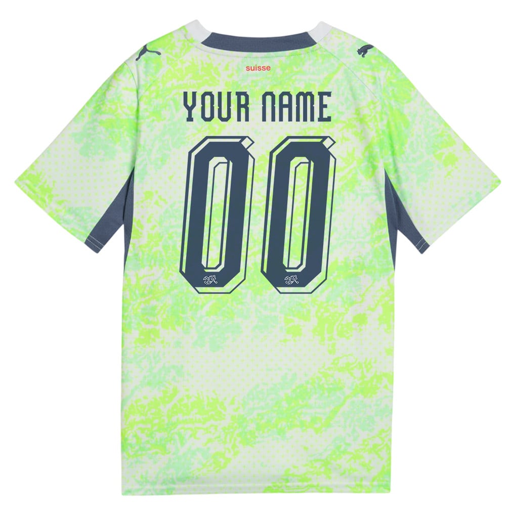 Switzerland National Team 2026 Youth Away Jersey - Personalized - Green