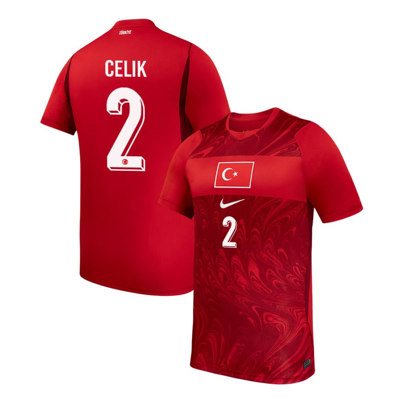 Mehmet Zeki Celik 2 Turkey National Team 2026 Home Jersey - Red, Men