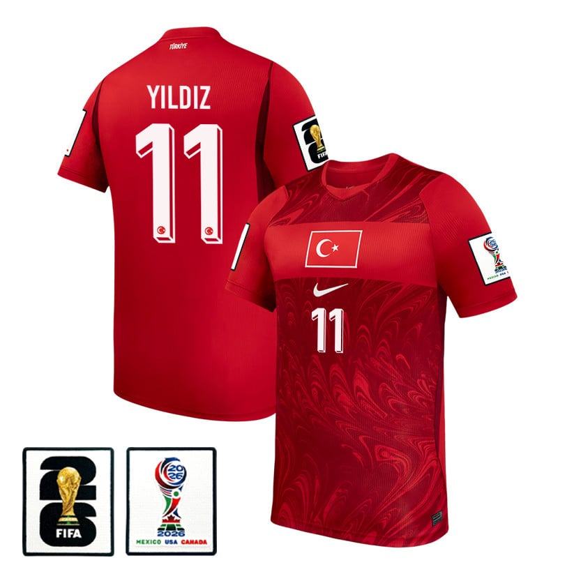 Kenan Yildiz 11 Turkey National Team 2026 Home Jersey - Red, Men