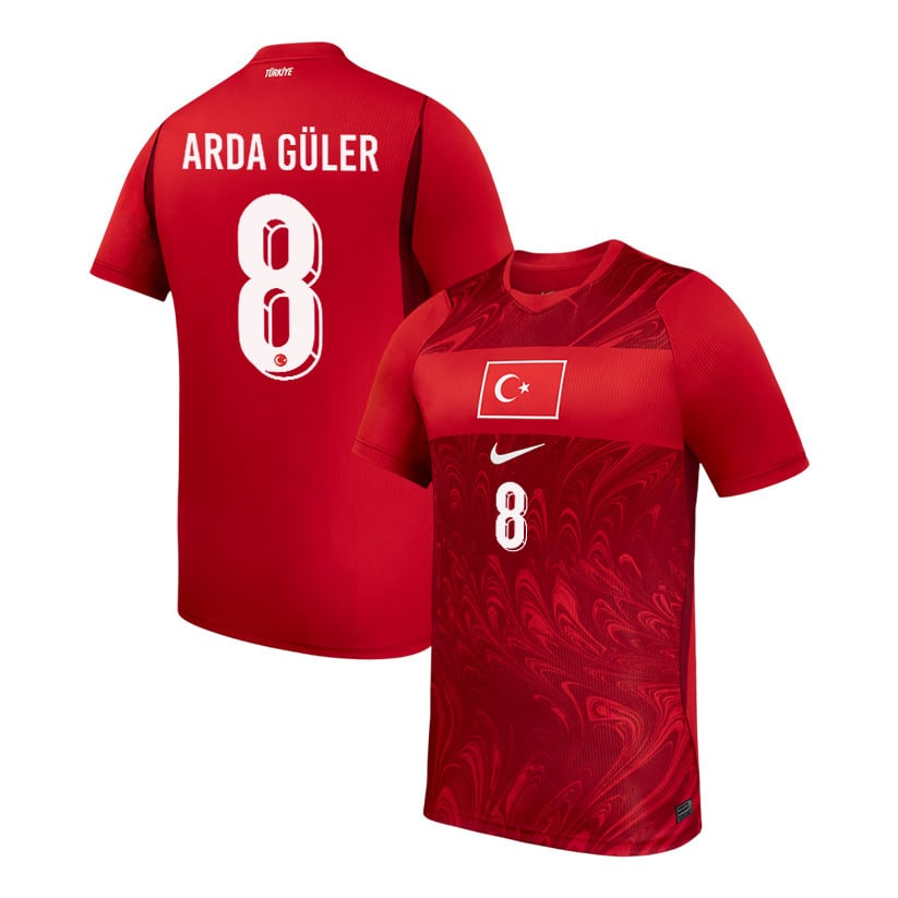 Arda Guler 8 Turkey National Team 2026 Home Jersey - Red, Men
