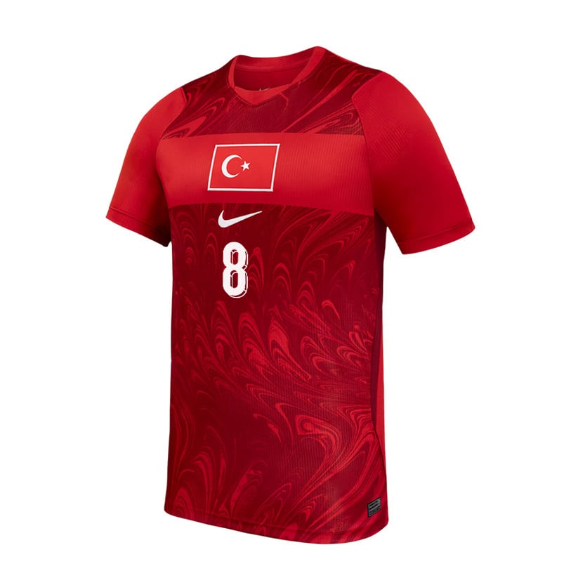 Arda Guler 8 Turkey National Team 2026 Home Jersey - Red, Men