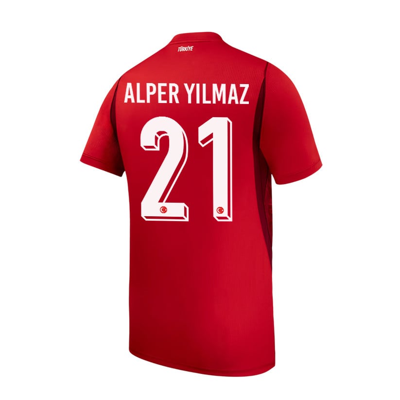 Baris Alper Yilmaz 21 Turkey National Team 2026 Home Jersey - Red, Men