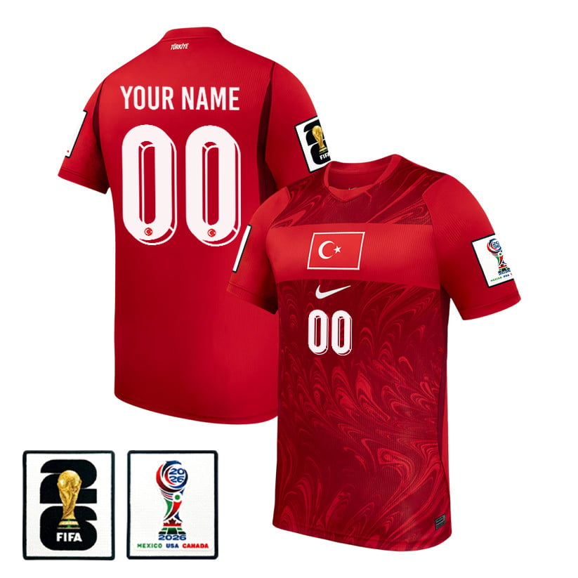 Turkey National Team 2026 Home Jersey - Personalized - Red, Men