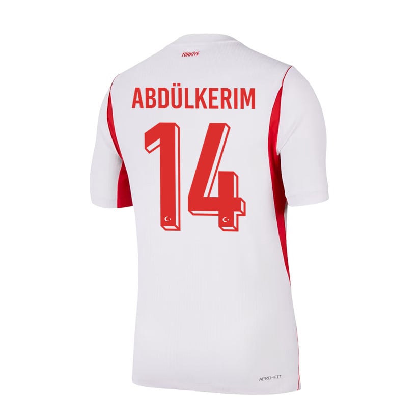 Abdulkerim Bardakci 14 Turkey National Team 2026 Away Jersey - White, Men