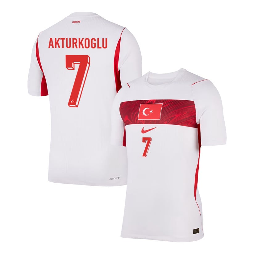Kerem Akturkoglu 7 Turkey National Team 2026 Away Jersey - White, Men