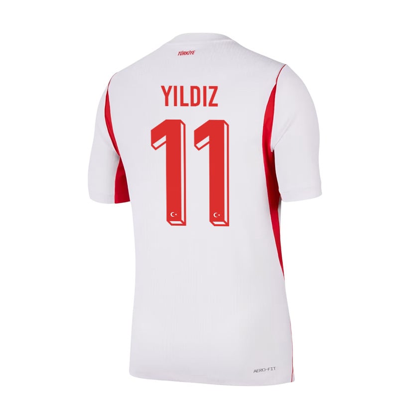 Kenan Yildiz 11 Turkey National Team 2026 Away Jersey - White, Men