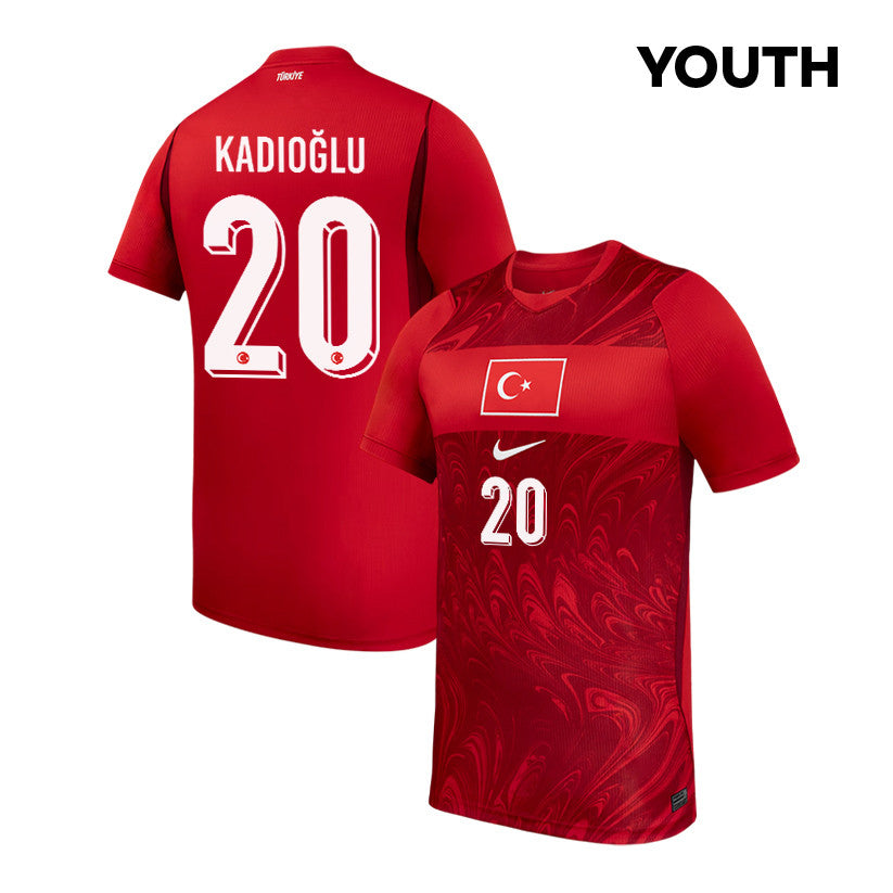Ferdi Kadioglu 20 Youth Turkey National Team 2026 Home Jersey - Red