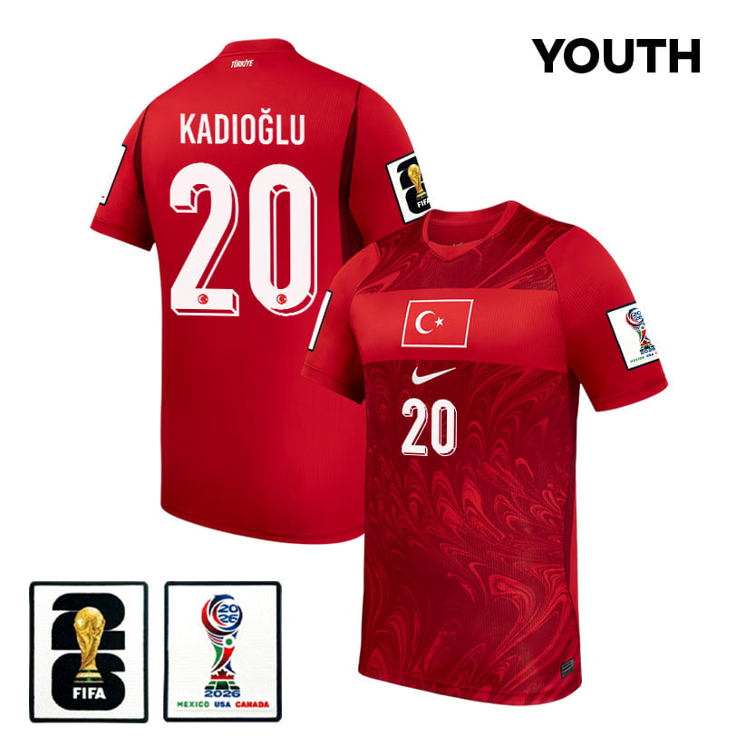 Ferdi Kadioglu 20 Youth Turkey National Team 2026 Home Jersey - Red