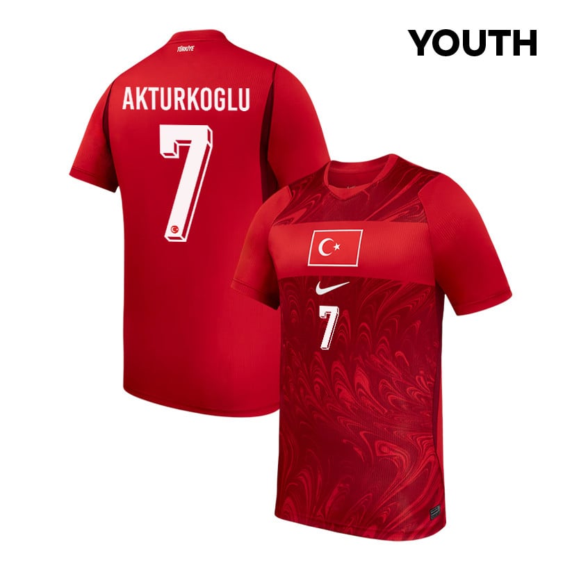 Kerem Akturkoglu 7 Youth Turkey National Team 2026 Home Jersey - Red