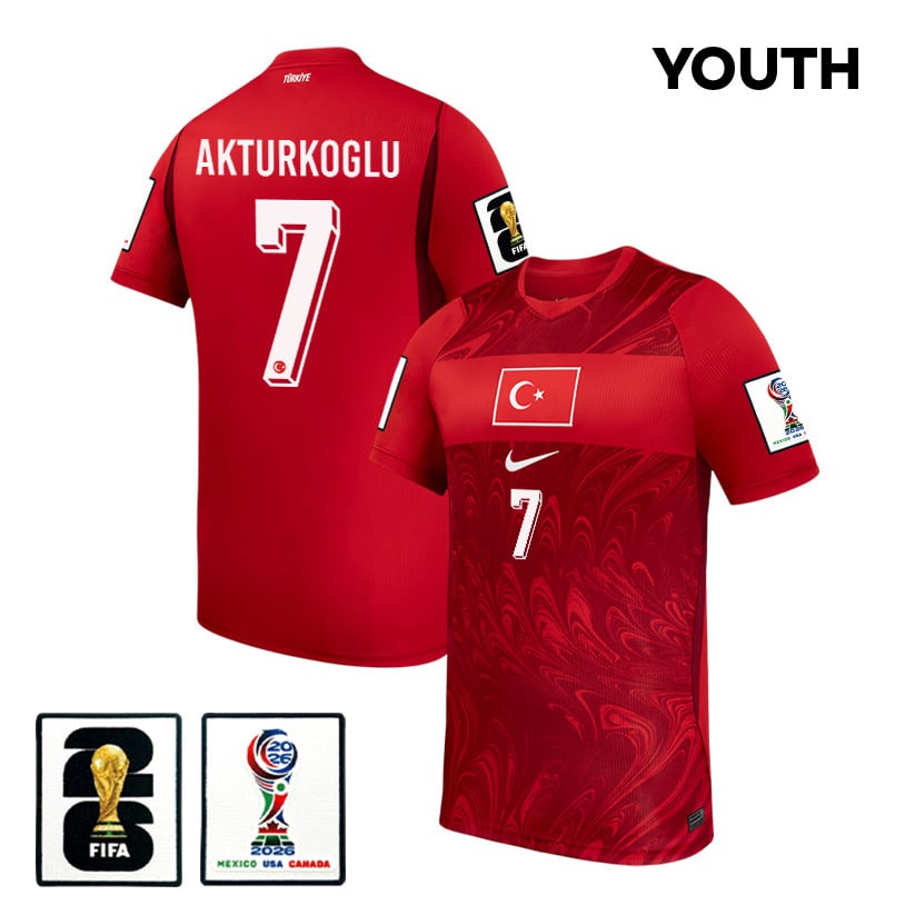 Kerem Akturkoglu 7 Youth Turkey National Team 2026 Home Jersey - Red
